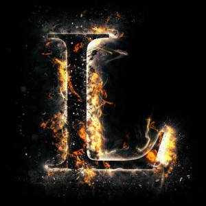 litera l - ogień